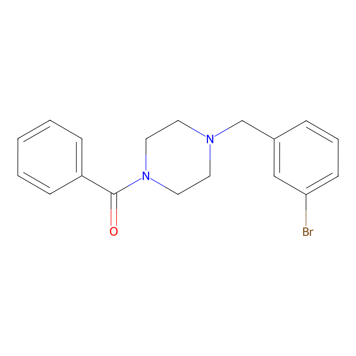 [4-[(3-Bromophenyl)methyl]piperazin-1-yl]-phenylmethanone molecular structure, CAS 355392-84-6