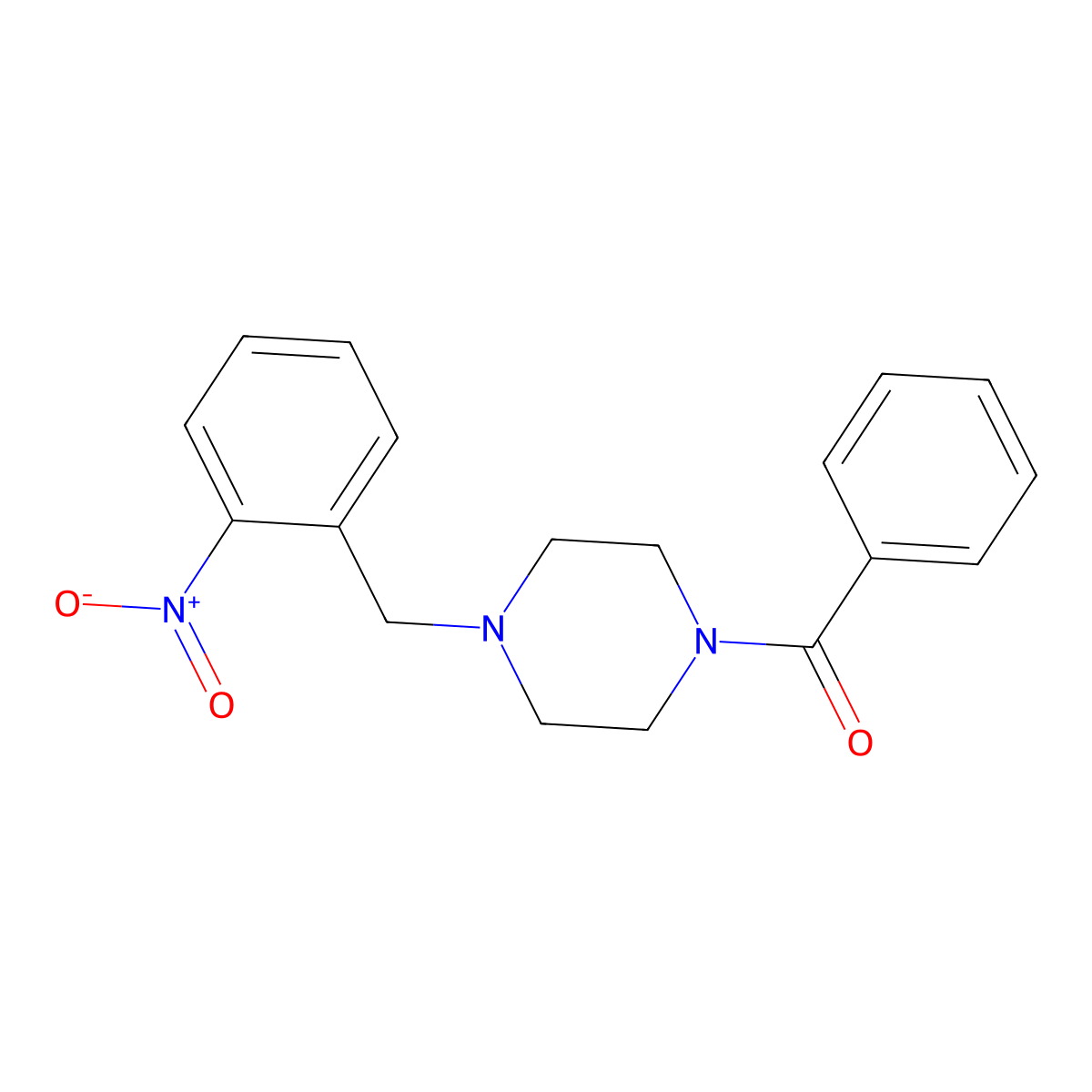 [4-(2-Nitrobenzyl)piperazin-1-yl](phenyl)methanone molecular structure, CAS 355393-03-2