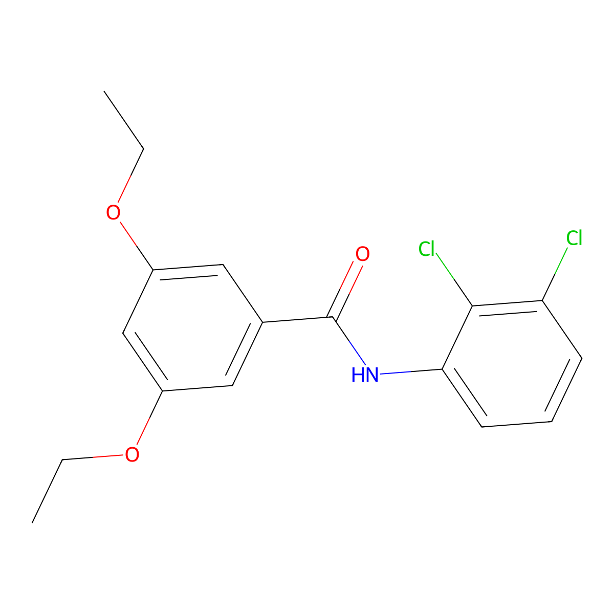 N-(2,3-dichlorophenyl)-3,5-diethoxybenzamide molecular structure, CAS 355393-67-8