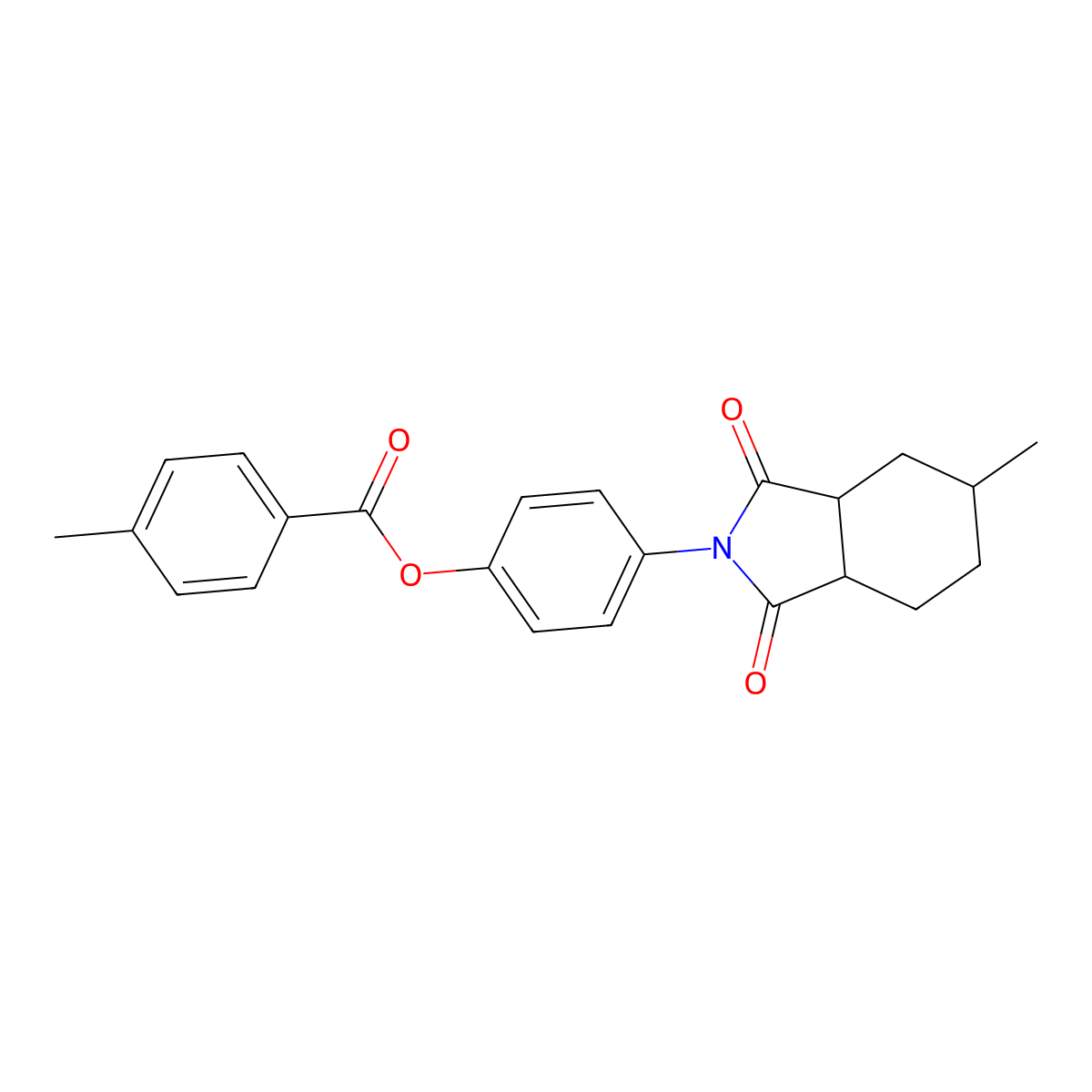 4-(5-methyl-1,3-dioxooctahydro-2H-isoindol-2-yl)phenyl 4-methylbenzoate molecular structure, CAS 355394-73-9
