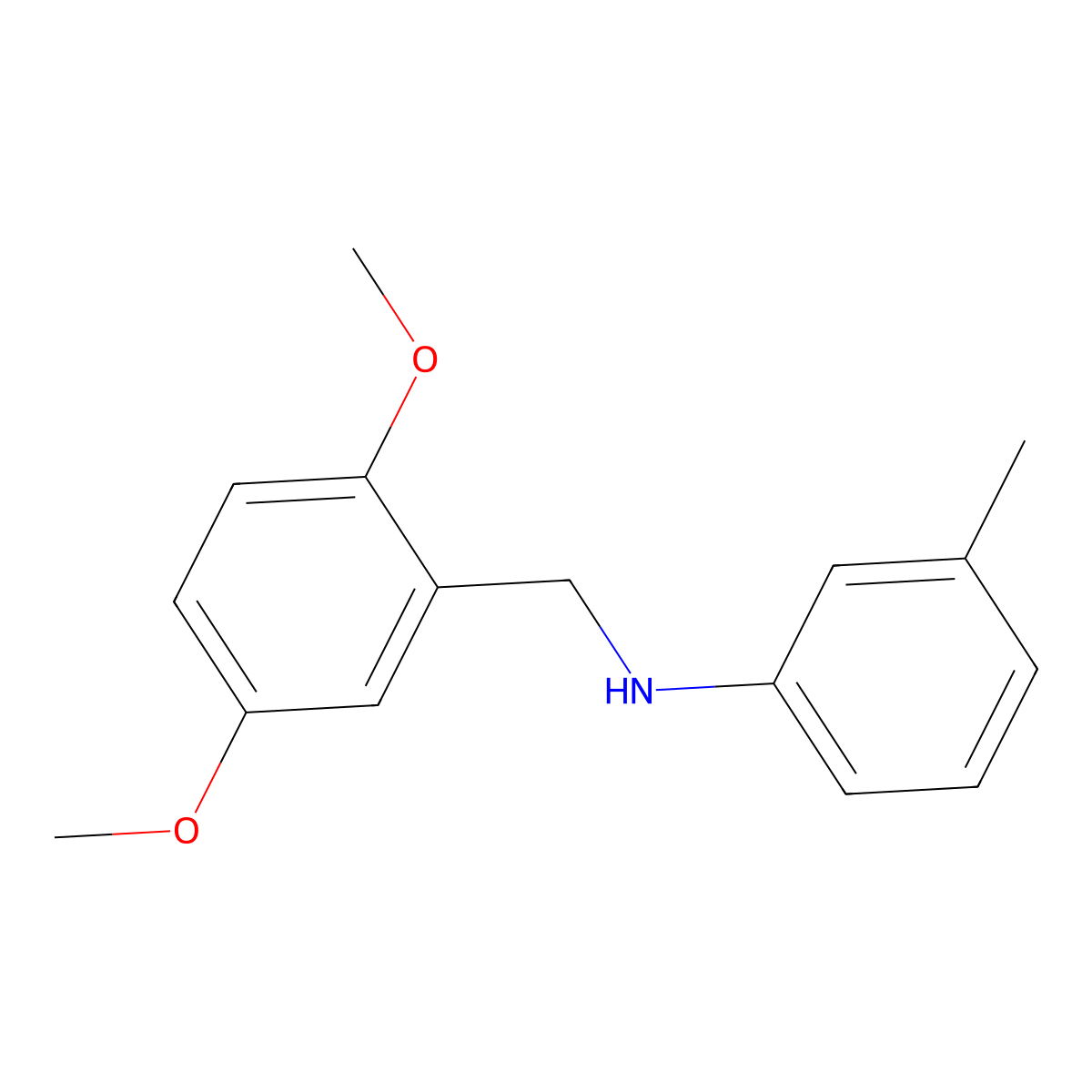 N-[(2,5-dimethoxyphenyl)methyl]-3-methylaniline molecular structure, CAS 355395-77-6