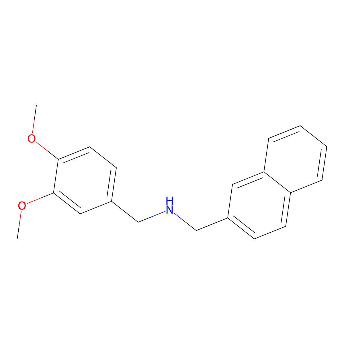 N-[(3,4-dimethoxyphenyl)methyl]-1-naphthalen-2-ylmethanamine molecular structure, CAS 355396-93-9