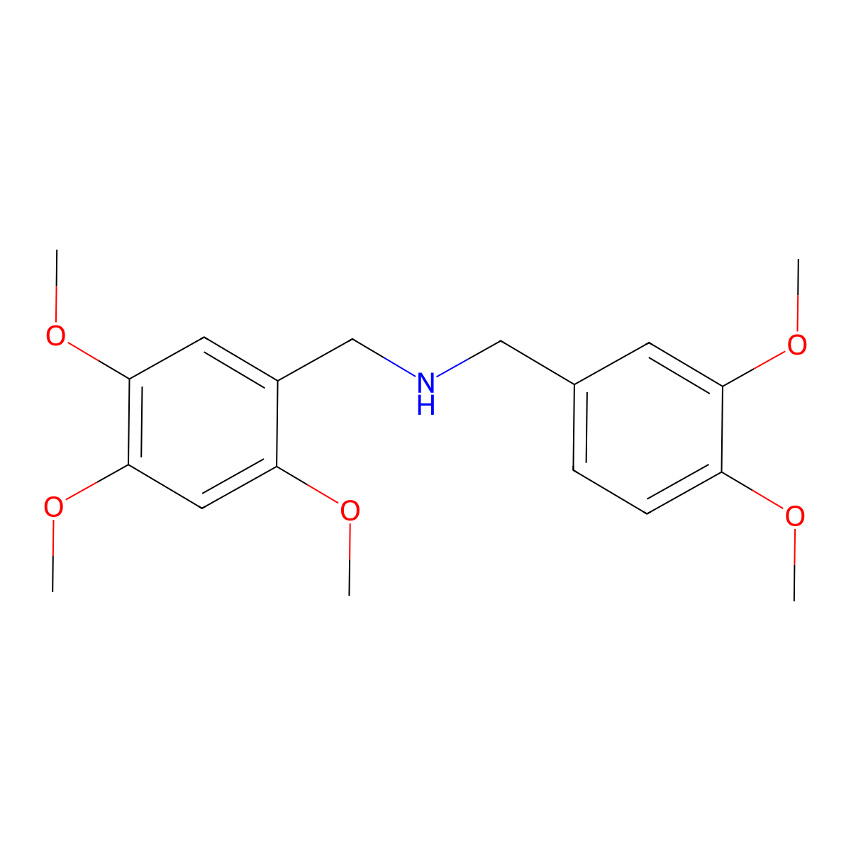 1-(3,4-dimethoxyphenyl)-N-[(2,4,5-trimethoxyphenyl)methyl]methanamine molecular structure, CAS 355397-14-7