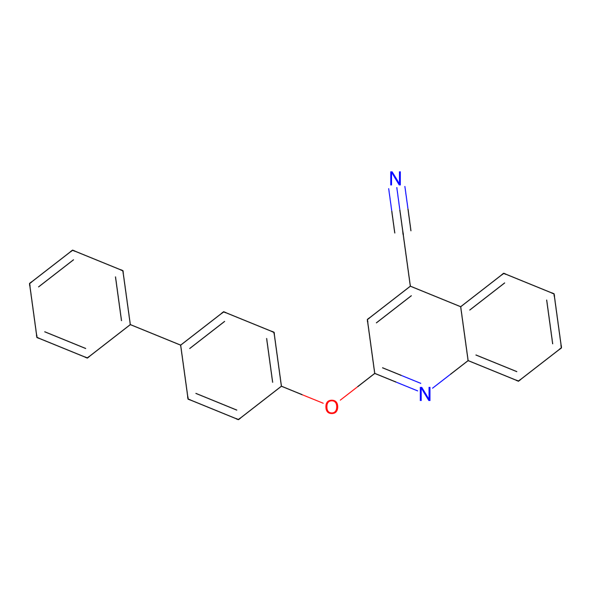 2-([1,1'-Biphenyl]-4-yloxy)-4-quinolinecarbonitrile molecular structure, CAS 355397-29-4