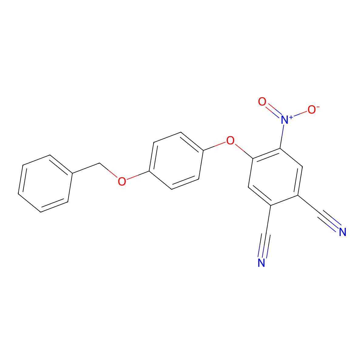 4-Nitro-5-(4-phenylmethoxyphenoxy)benzene-1,2-dicarbonitrile molecular structure, CAS 355397-42-1