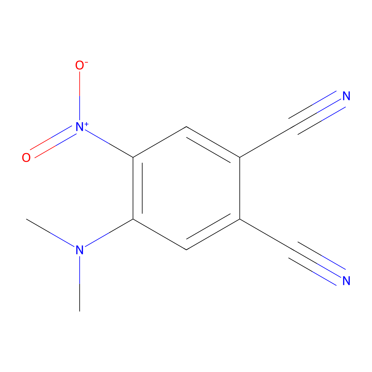 4-(Dimethylamino)-5-nitrobenzene-1,2-dicarbonitrile molecular structure, CAS 355397-61-4