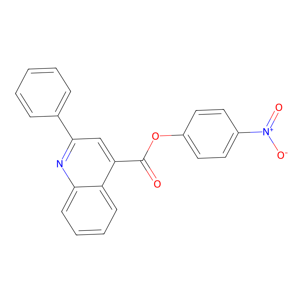 4-Nitrophenyl 2-phenylquinoline-4-carboxylate molecular structure, CAS 355397-76-1