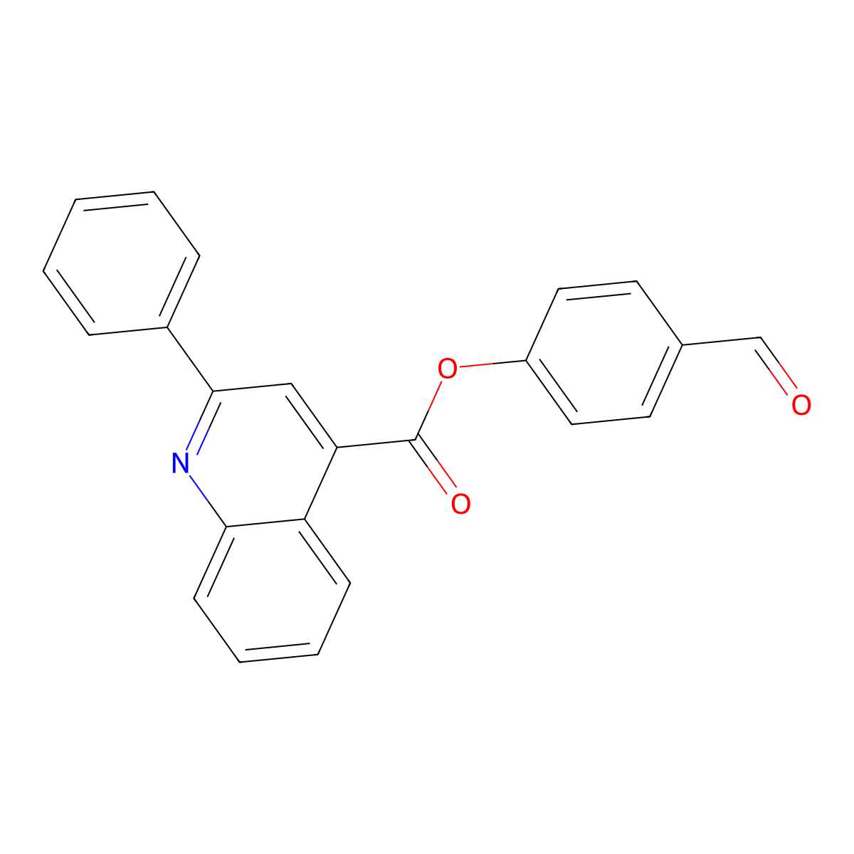 4-Formylphenyl 2-phenylquinoline-4-carboxylate molecular structure, CAS 355397-78-3