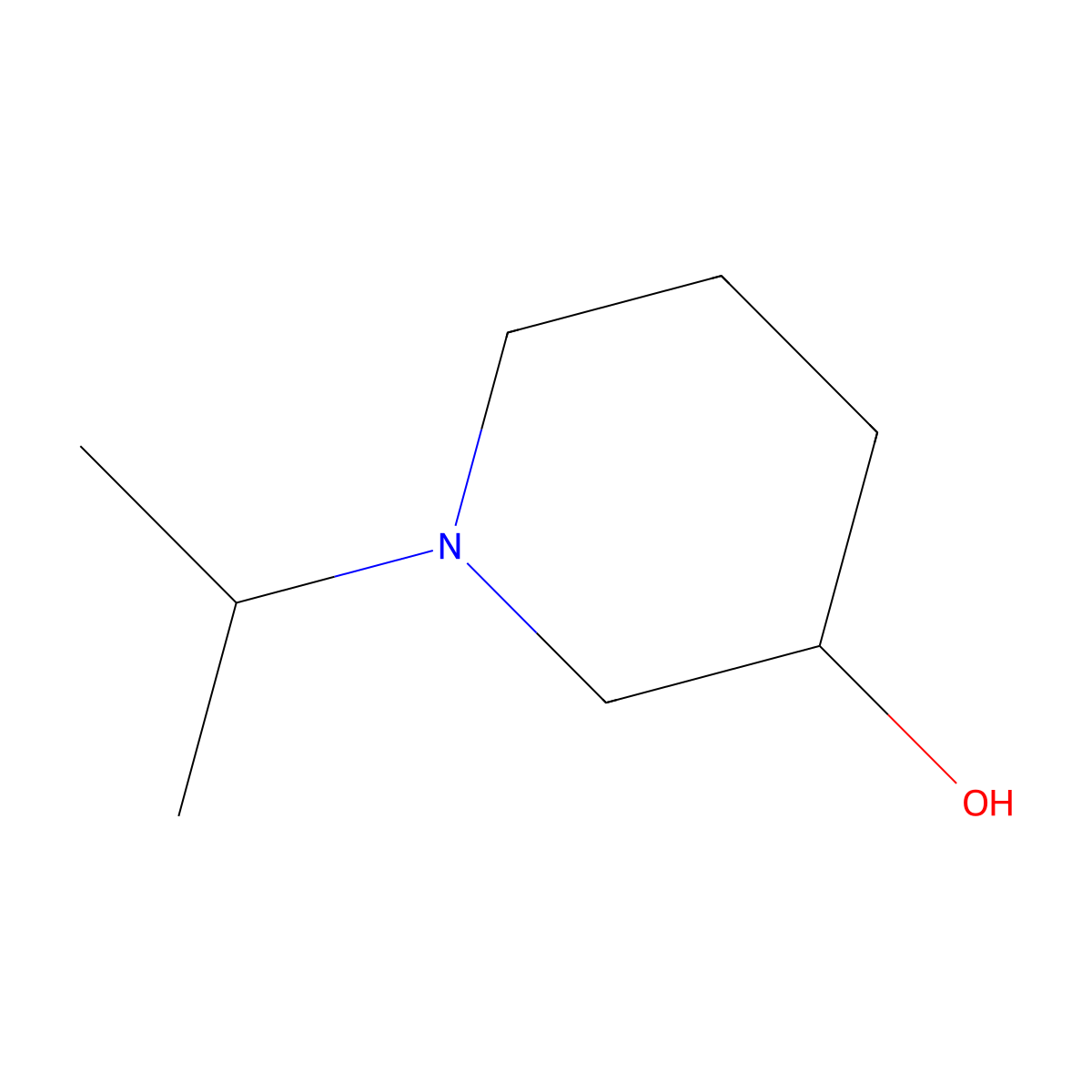 1-(Propan-2-yl)piperidin-3-ol molecular structure, CAS 3554-62-9