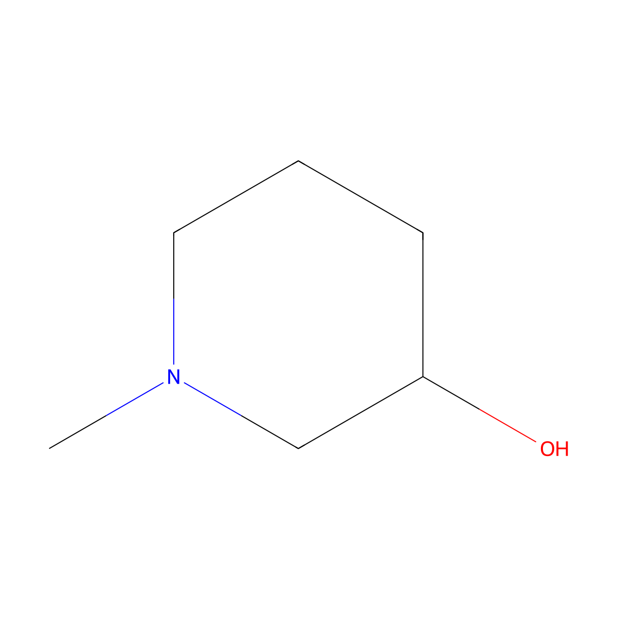3-Piperidinol, 1-methyl- molecular structure, CAS 3554-74-3
