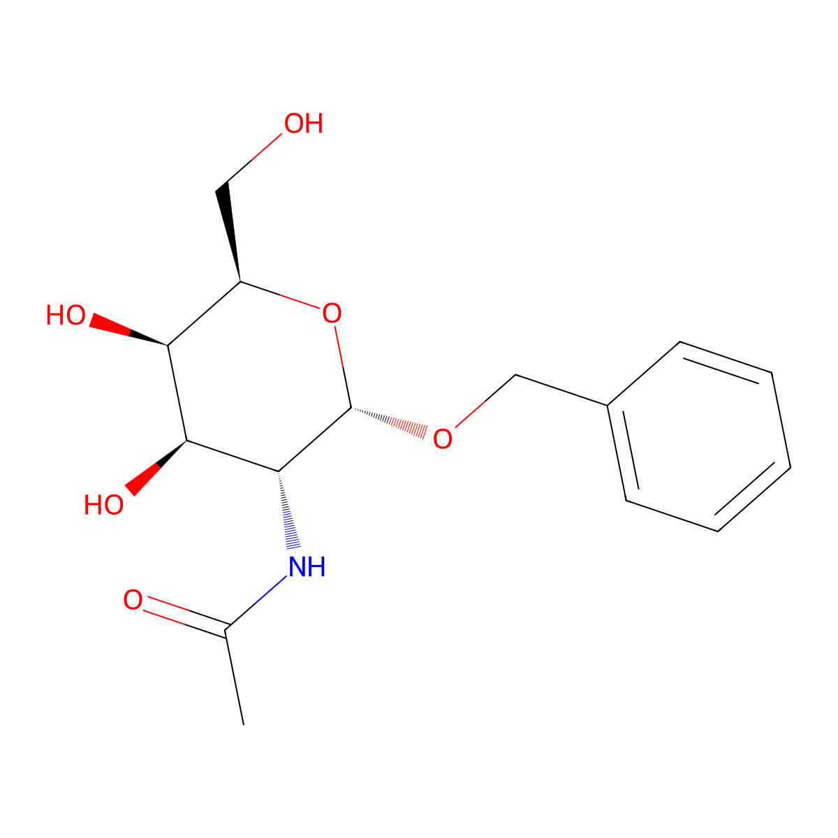 benzyl N-acetyl-alpha-D-galactosaminide molecular structure, CAS 3554-93-6