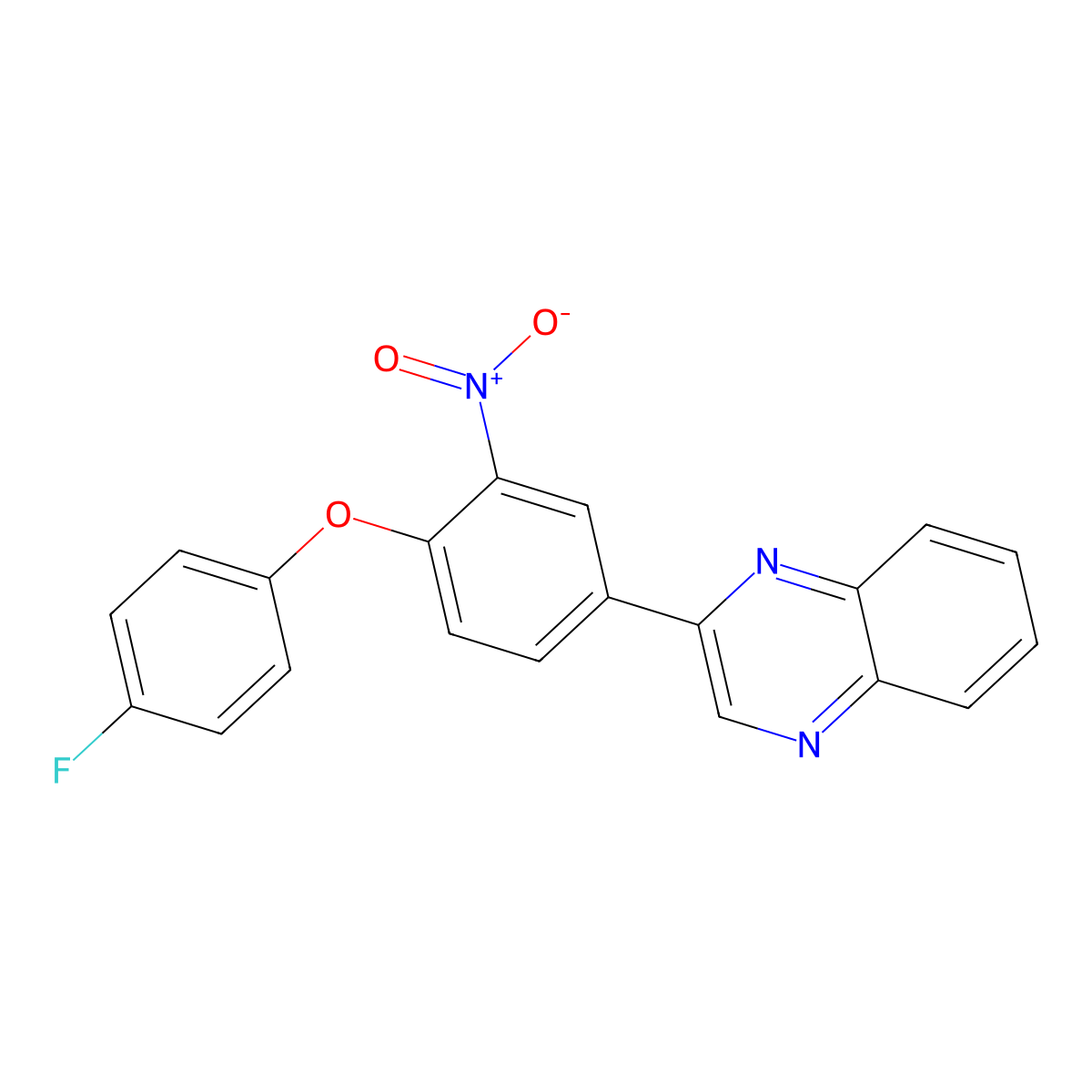 2-[4-(4-Fluorophenoxy)-3-nitrophenyl]quinoxaline molecular structure, CAS 355400-46-3
