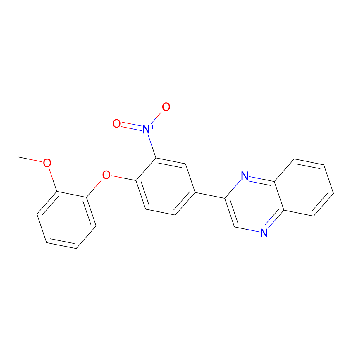 2-[4-(2-Methoxyphenoxy)-3-nitrophenyl]quinoxaline molecular structure, CAS 355400-55-4