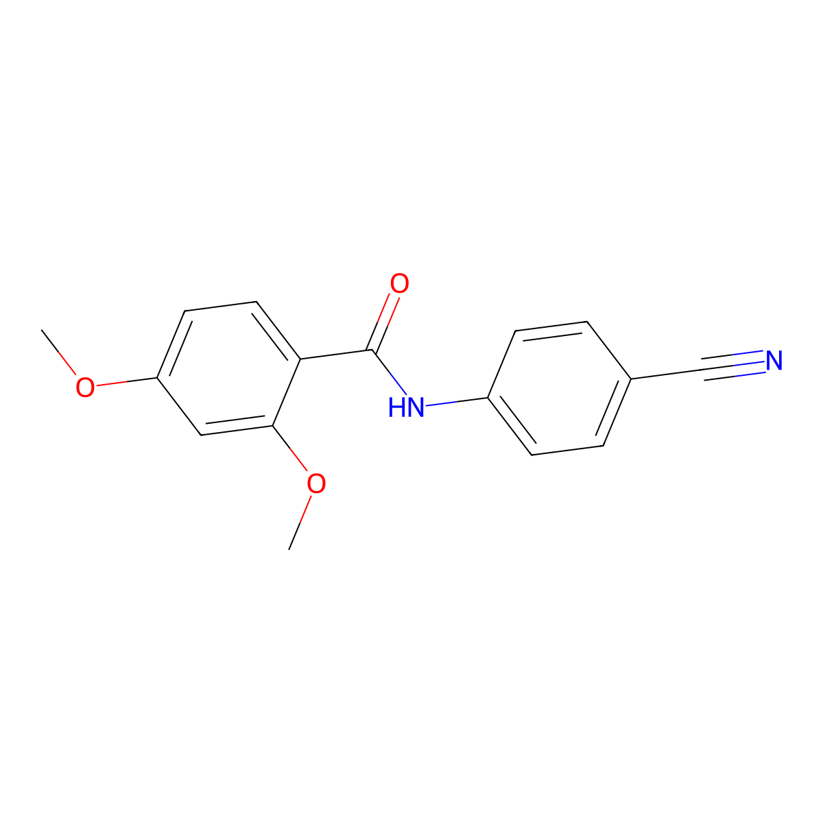 N-(4-cyanophenyl)-2,4-dimethoxybenzamide molecular structure, CAS 355401-49-9