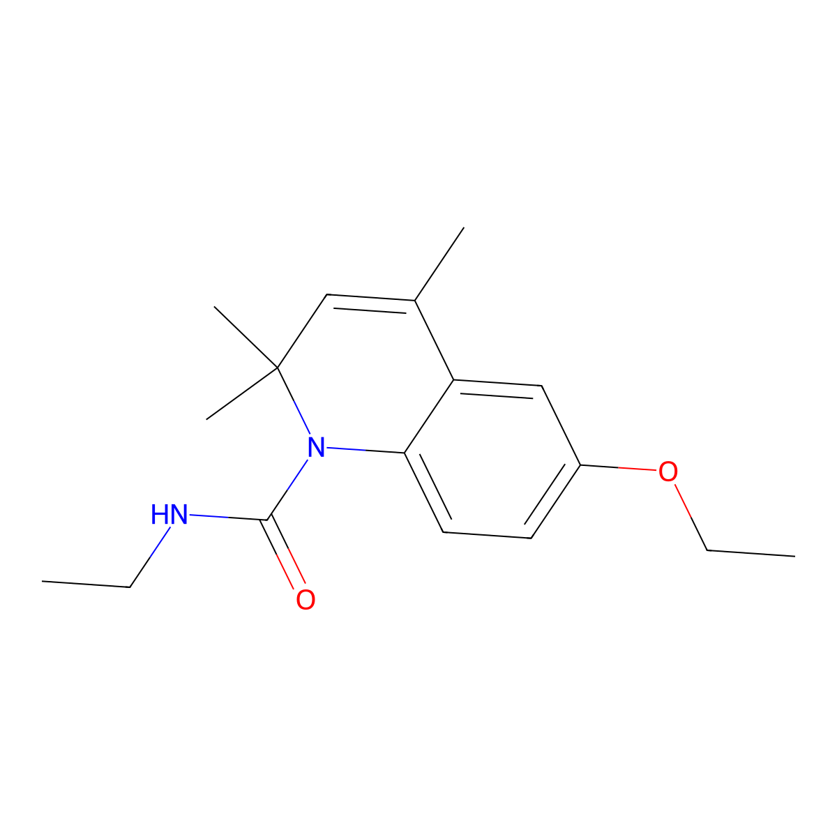 6-ethoxy-N-ethyl-2,2,4-trimethylquinoline-1-carboxamide molecular structure, CAS 355401-77-3