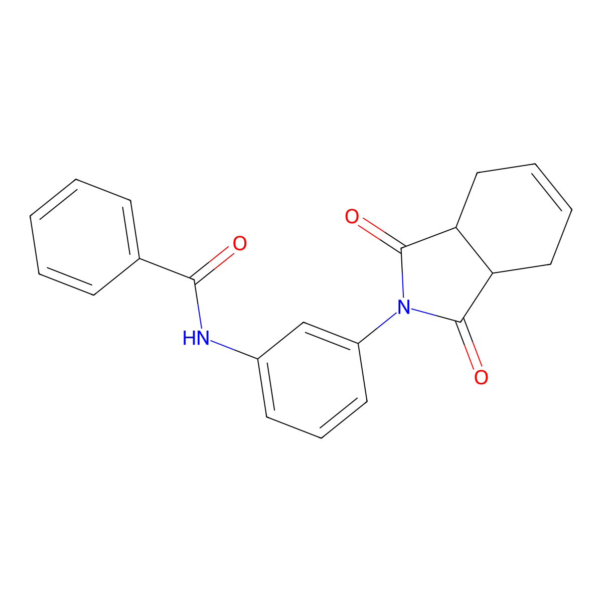 N-[3-(1,3-dioxo-1,3,3a,4,7,7a-hexahydro-2H-isoindol-2-yl)phenyl]benzamide molecular structure, CAS 355402-04-9