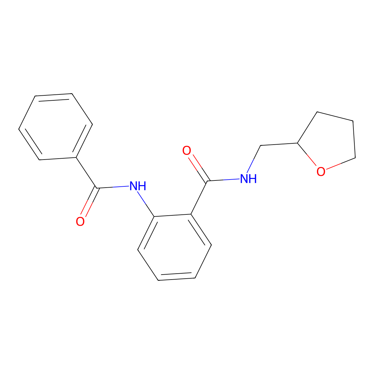 2-(Benzoylamino)-N-(tetrahydro-2-furanylmethyl)benzamide molecular structure, CAS 355402-25-4