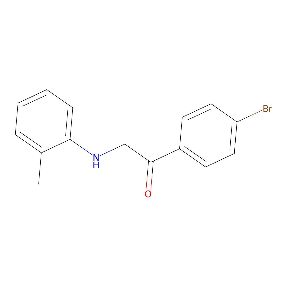 1-(4-Bromophenyl)-2-[(2-methylphenyl)amino]ethanone molecular structure, CAS 355402-34-5