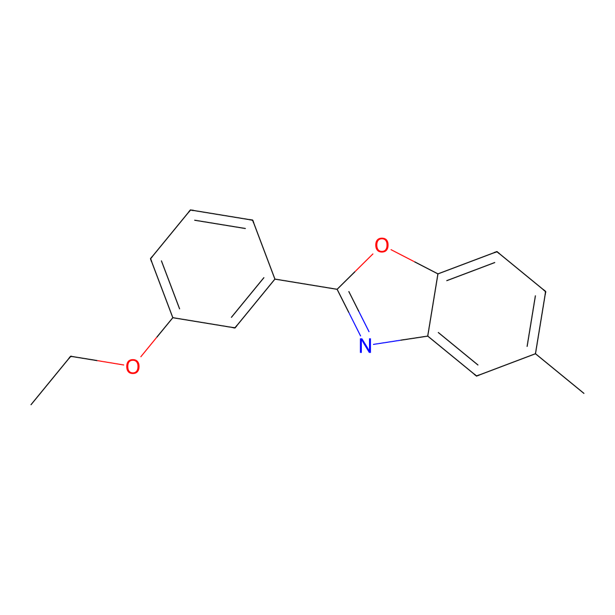 2-(3-Ethoxyphenyl)-5-methyl-1,3-benzoxazole molecular structure, CAS 355402-92-5