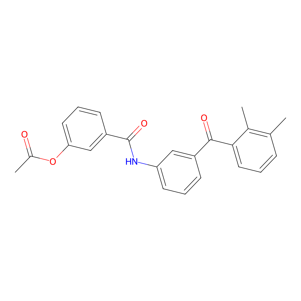 3-({3-[(2,3-Dimethylphenyl)carbonyl]phenyl}carbamoyl)phenyl acetate molecular structure, CAS 355402-93-6