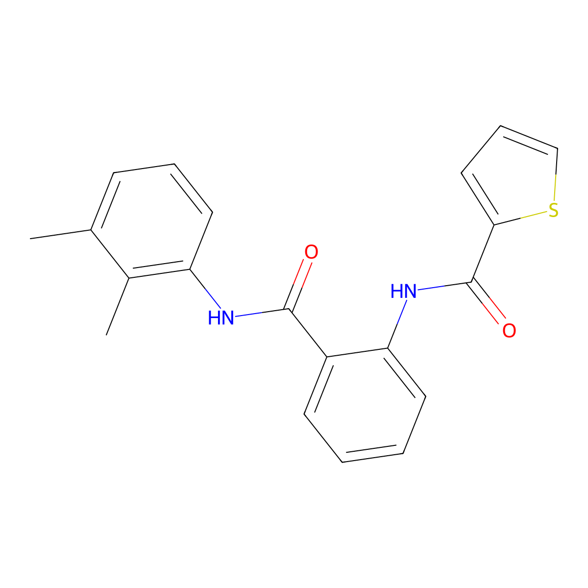 N-[2-[(2,3-dimethylphenyl)carbamoyl]phenyl]thiophene-2-carboxamide molecular structure, CAS 355403-05-3