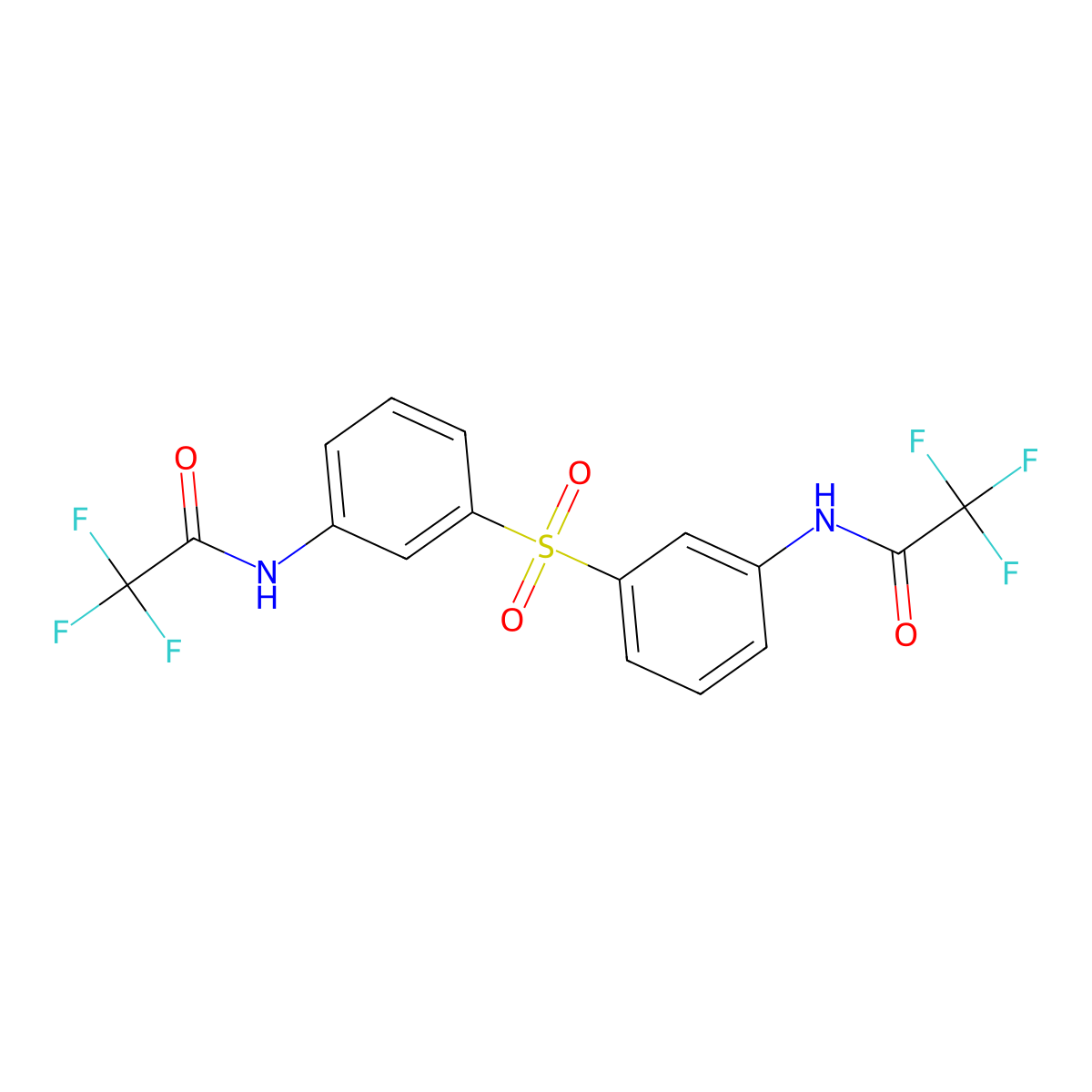 2,2,2-trifluoro-N-[3-[3-[(2,2,2-trifluoroacetyl)amino]phenyl]sulfonylphenyl]acetamide molecular structure, CAS 355403-19-9