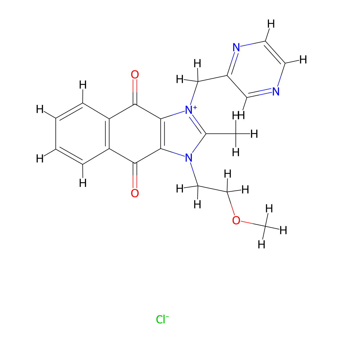 YM-155 hydrochloride molecular structure, CAS 355406-09-6