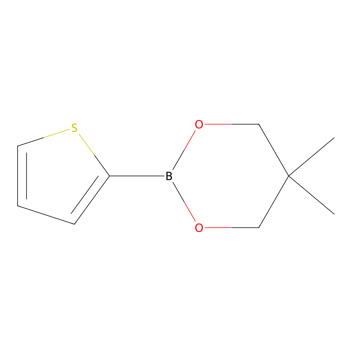 5,5-Dimethyl-2-(thiophen-2-yl)-1,3,2-dioxaborinane molecular structure, CAS 355408-55-8