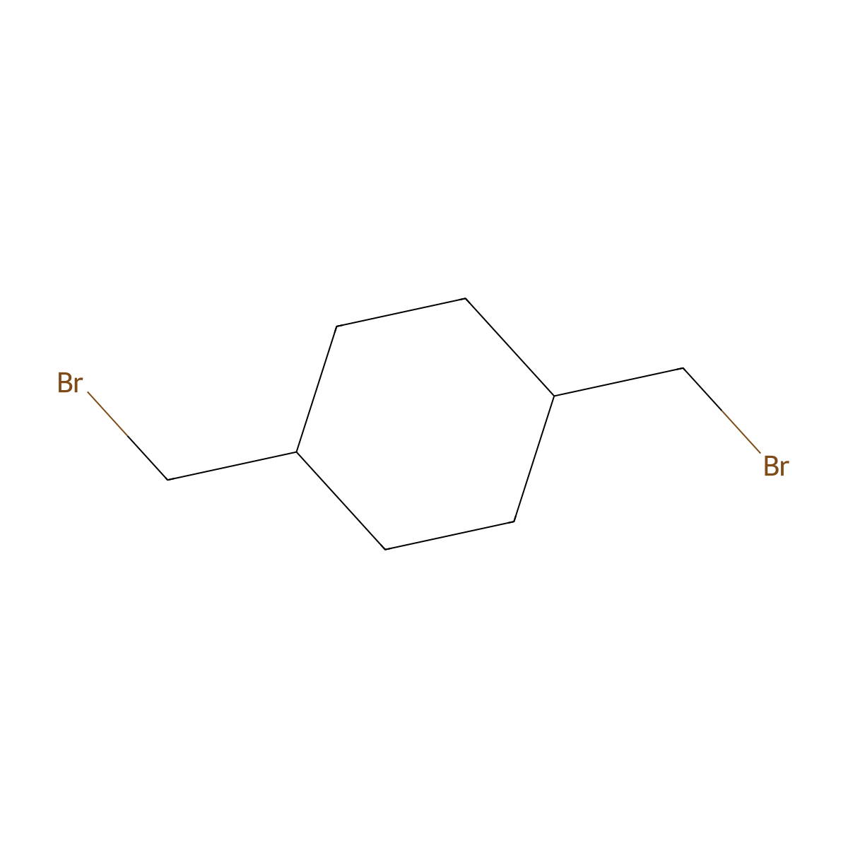 1,4-Bis(bromomethyl)cyclohexane molecular structure, CAS 35541-75-4