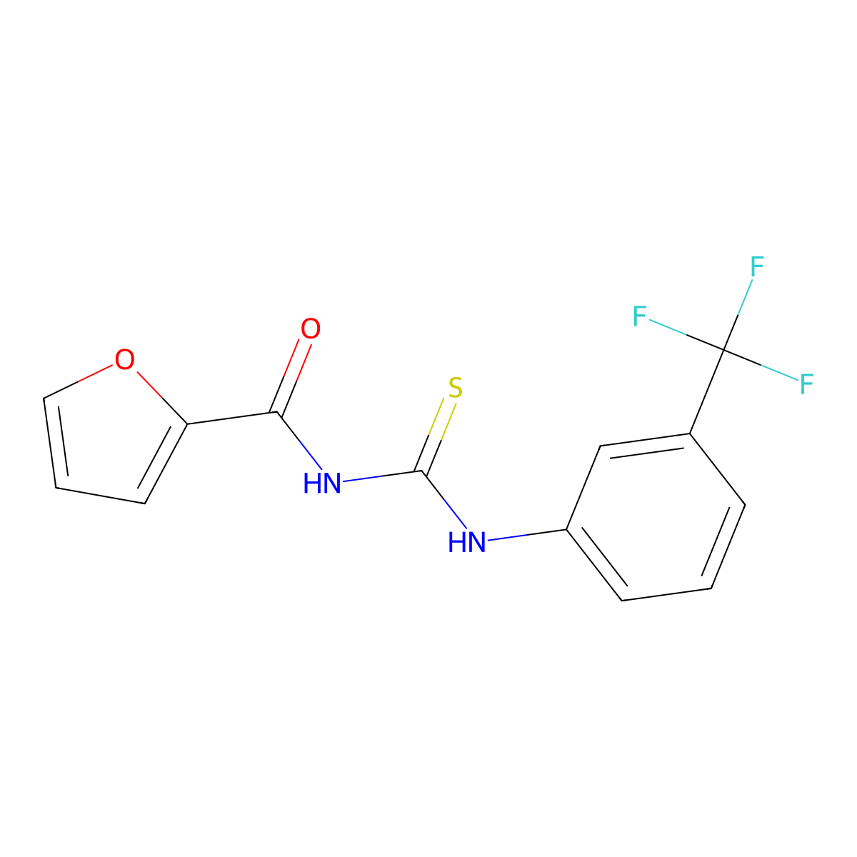1-(2-Furoyl)-3-[3-(trifluoromethyl)phenyl]thiourea molecular structure, CAS 355411-90-4