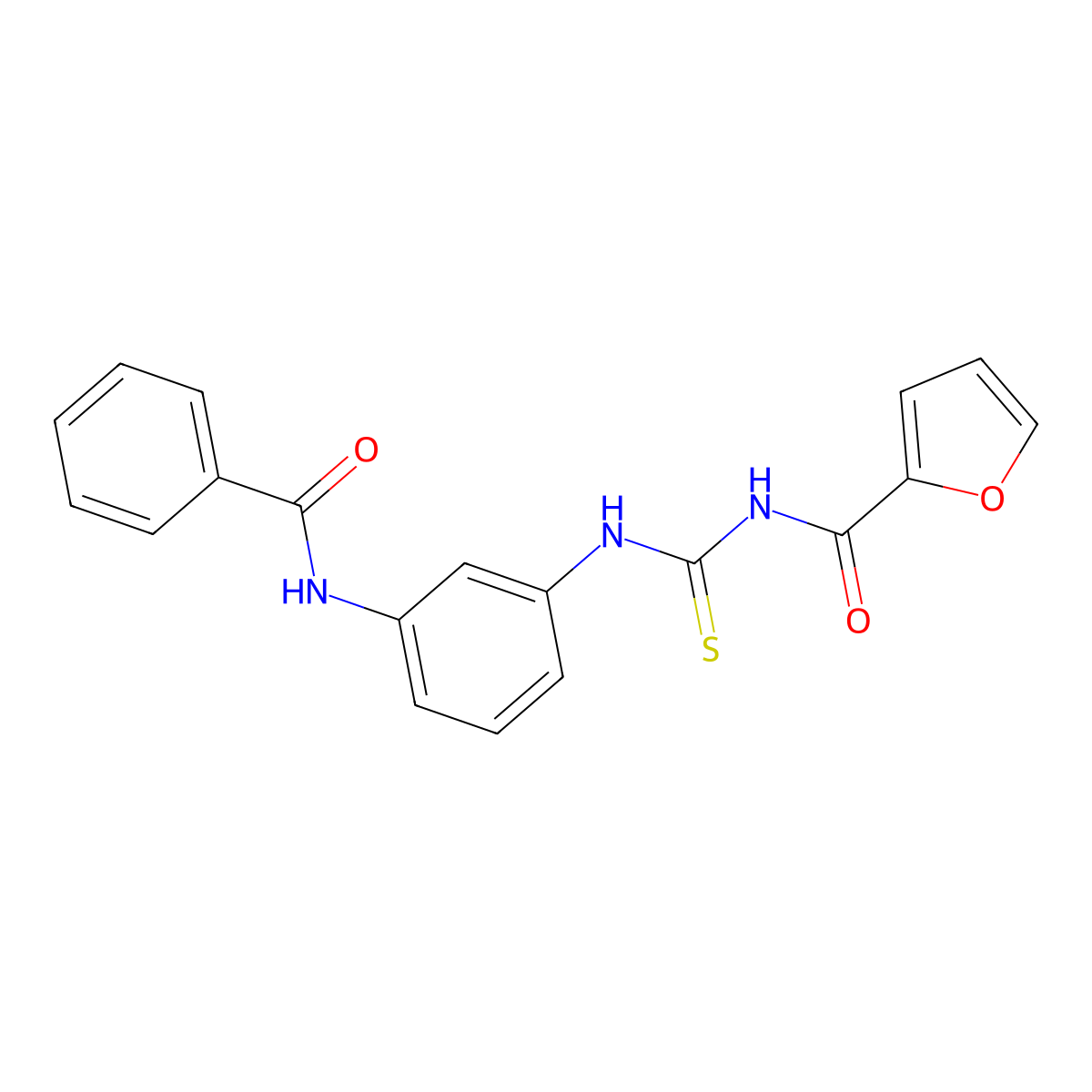 N-[(3-benzamidophenyl)carbamothioyl]furan-2-carboxamide molecular structure, CAS 355412-04-3