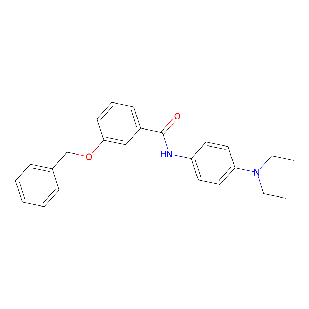 N-[4-(diethylamino)phenyl]-3-phenylmethoxybenzamide molecular structure, CAS 355412-58-7