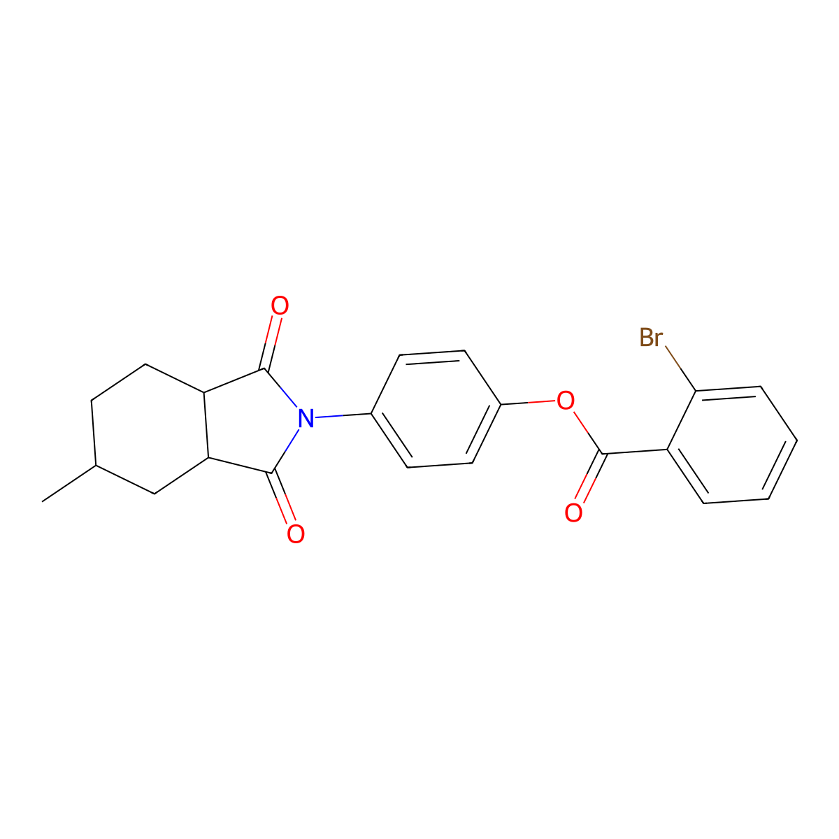 4-(5-methyl-1,3-dioxooctahydro-2H-isoindol-2-yl)phenyl 2-bromobenzoate molecular structure, CAS 355412-72-5