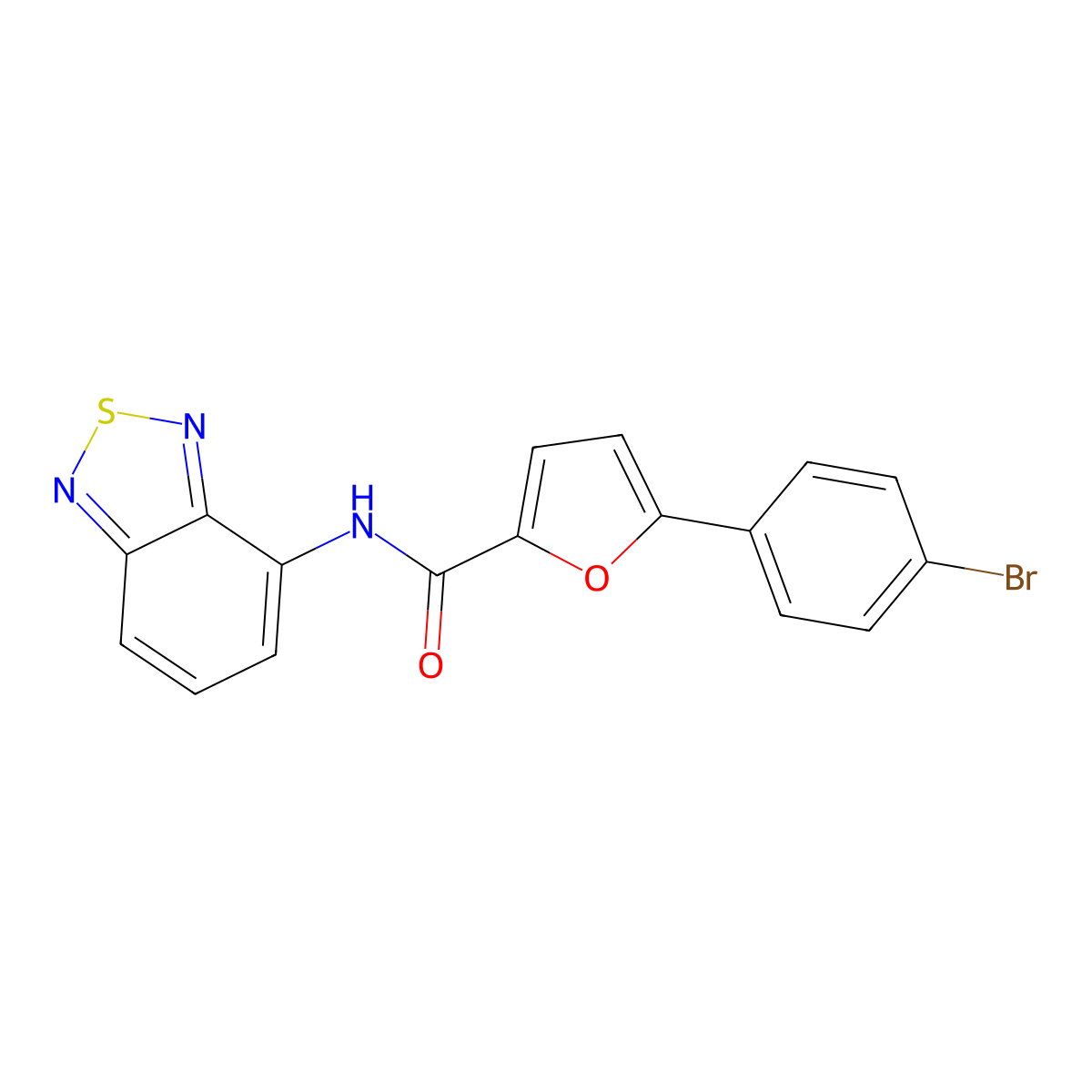 N-(2,1,3-benzothiadiazol-4-yl)-5-(4-bromophenyl)furan-2-carboxamide molecular structure, CAS 355412-83-8
