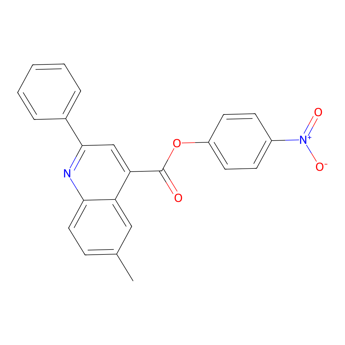 4-Nitrophenyl 6-methyl-2-phenylquinoline-4-carboxylate molecular structure, CAS 355413-88-6