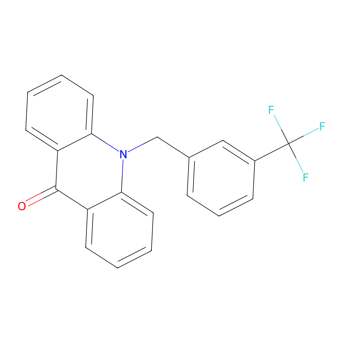 10-[3-(trifluoromethyl)benzyl]acridin-9(10H)-one molecular structure, CAS 355416-09-0