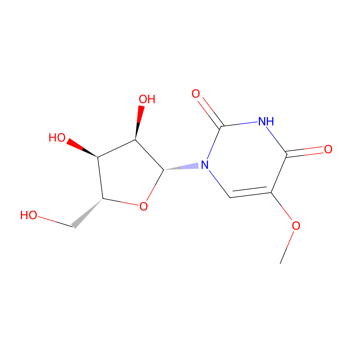 5-Methoxyuridine molecular structure, CAS 35542-01-9