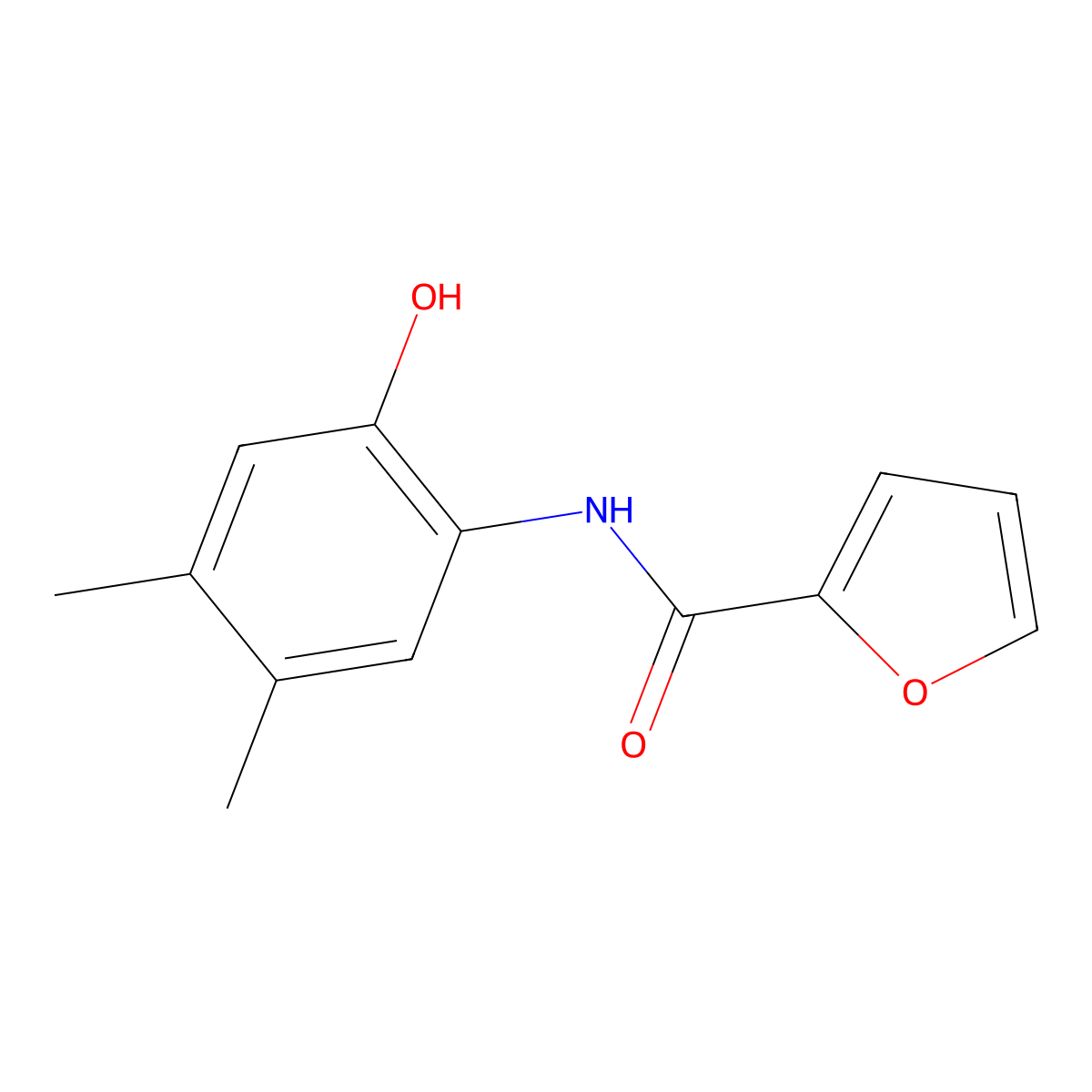 N-(2-hydroxy-4,5-dimethylphenyl)furan-2-carboxamide molecular structure, CAS 355420-21-2