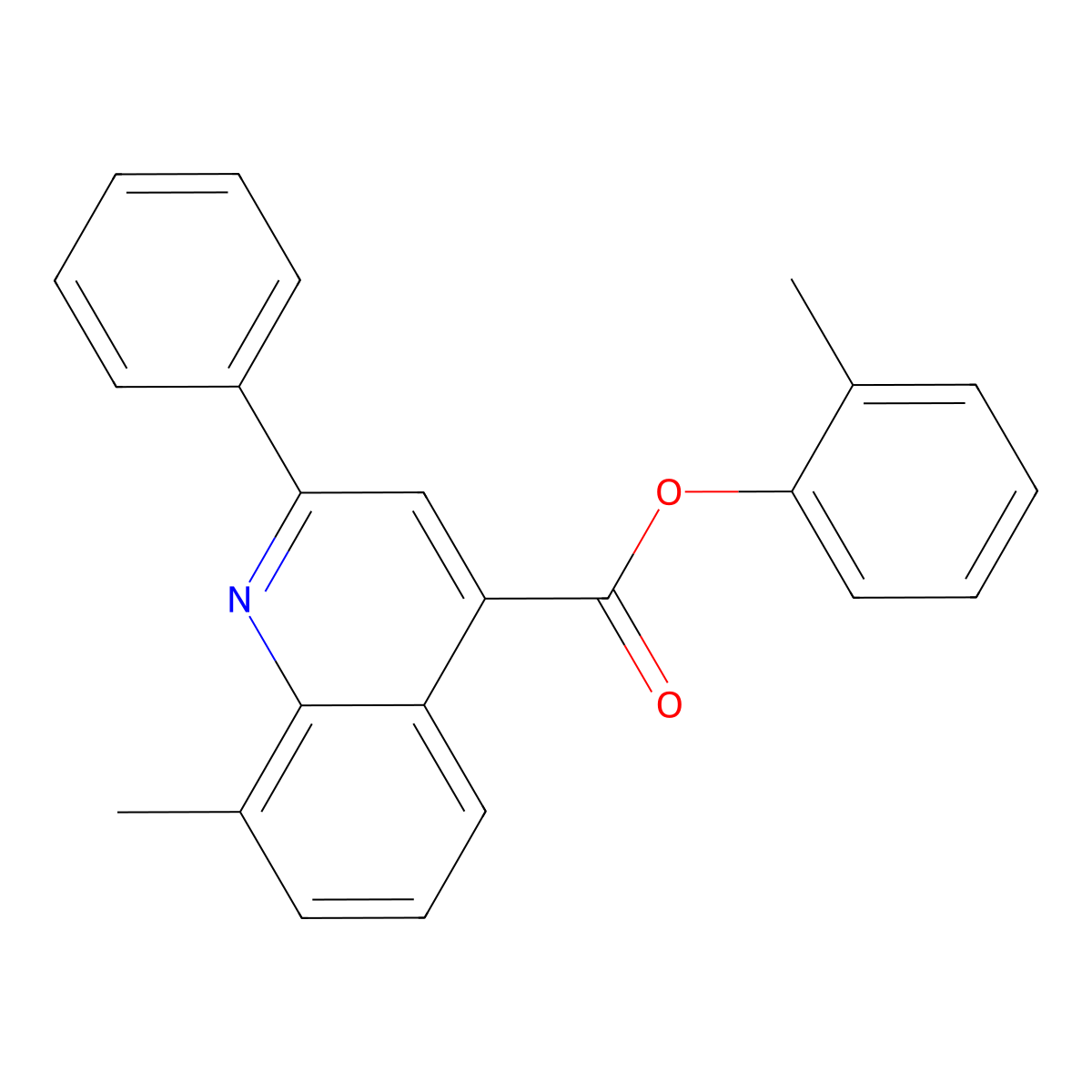 2-Methylphenyl 8-methyl-2-phenyl-4-quinolinecarboxylate molecular structure, CAS 355421-34-0