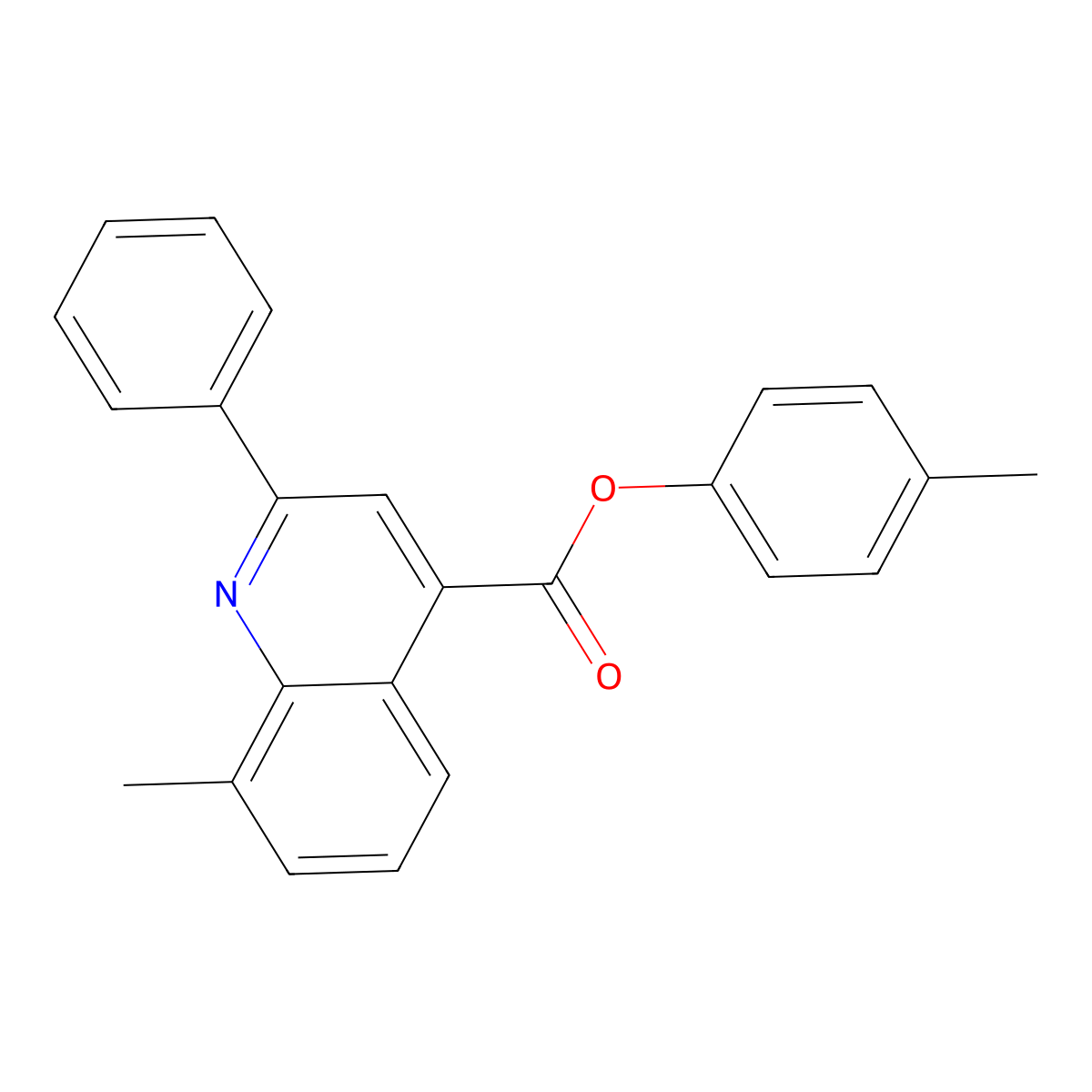 4-Methylphenyl 8-methyl-2-phenyl-4-quinolinecarboxylate molecular structure, CAS 355421-36-2