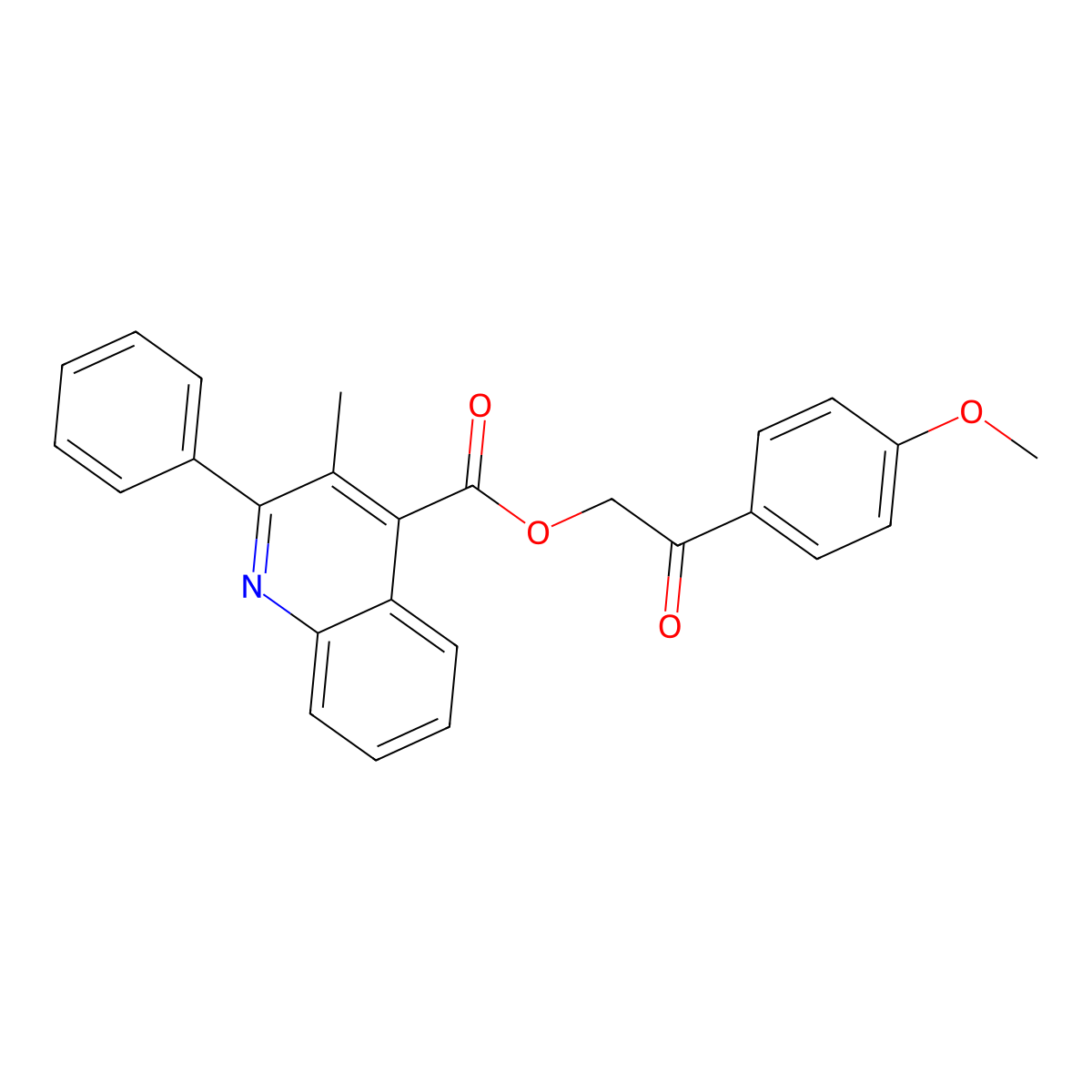 2-(4-Methoxyphenyl)-2-oxoethyl 3-methyl-2-phenyl-4-quinolinecarboxylate molecular structure, CAS 355421-94-2