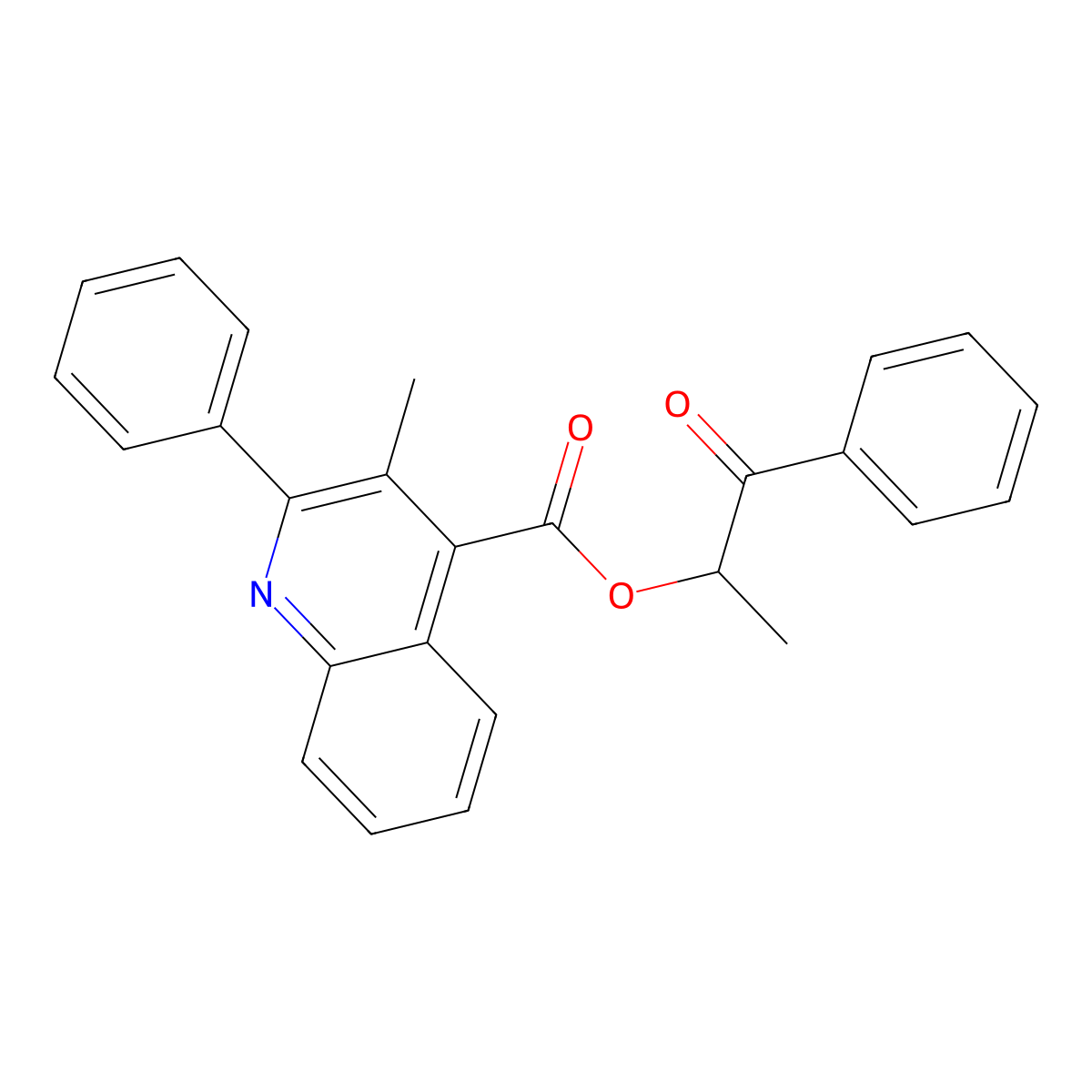 1-Oxo-1-phenylpropan-2-yl 3-methyl-2-phenylquinoline-4-carboxylate molecular structure, CAS 355421-95-3