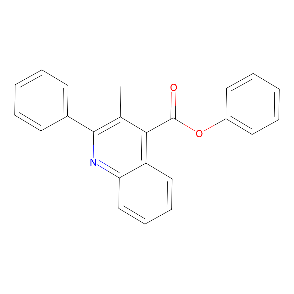 Phenyl 3-methyl-2-phenylquinoline-4-carboxylate molecular structure, CAS 355422-05-8