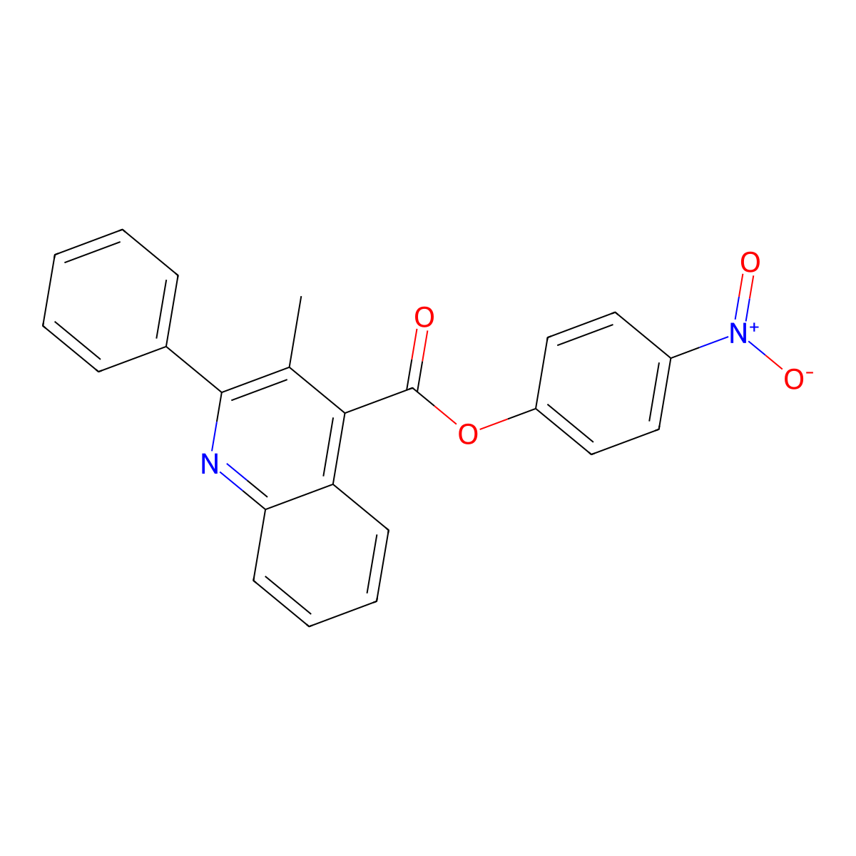 4-Nitrophenyl 3-methyl-2-phenylquinoline-4-carboxylate molecular structure, CAS 355422-09-2