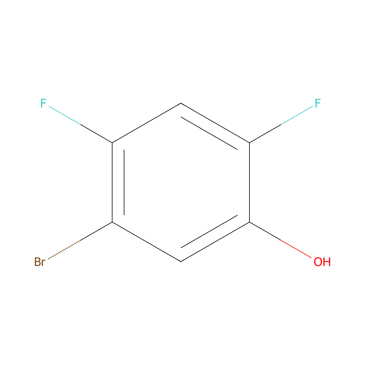 5-Bromo-2,4-difluorophenol molecular structure, CAS 355423-48-2