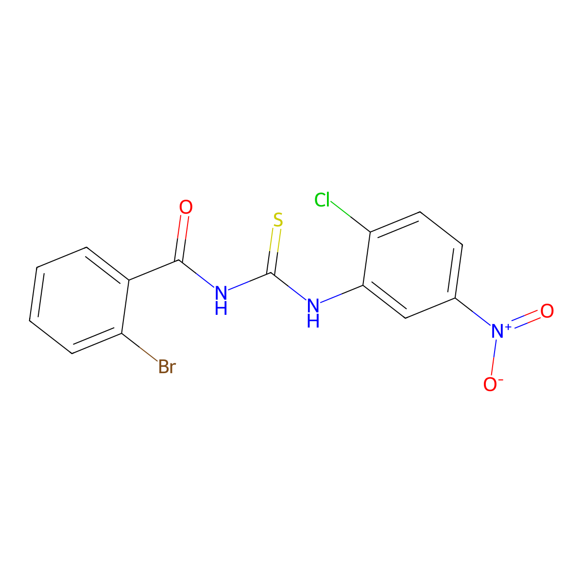 2-Bromo-N-[[(2-chloro-5-nitrophenyl)amino]thioxomethyl]benzamide molecular structure, CAS 355428-56-7