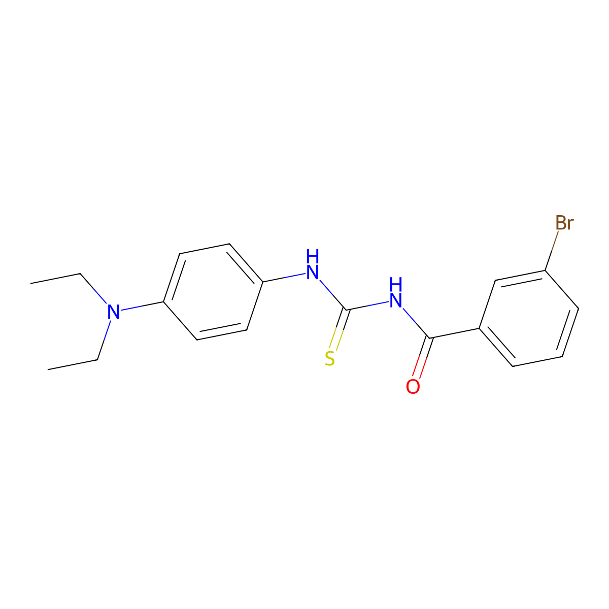 3-bromo-N-[[4-(diethylamino)phenyl]carbamothioyl]benzamide molecular structure, CAS 355428-63-6