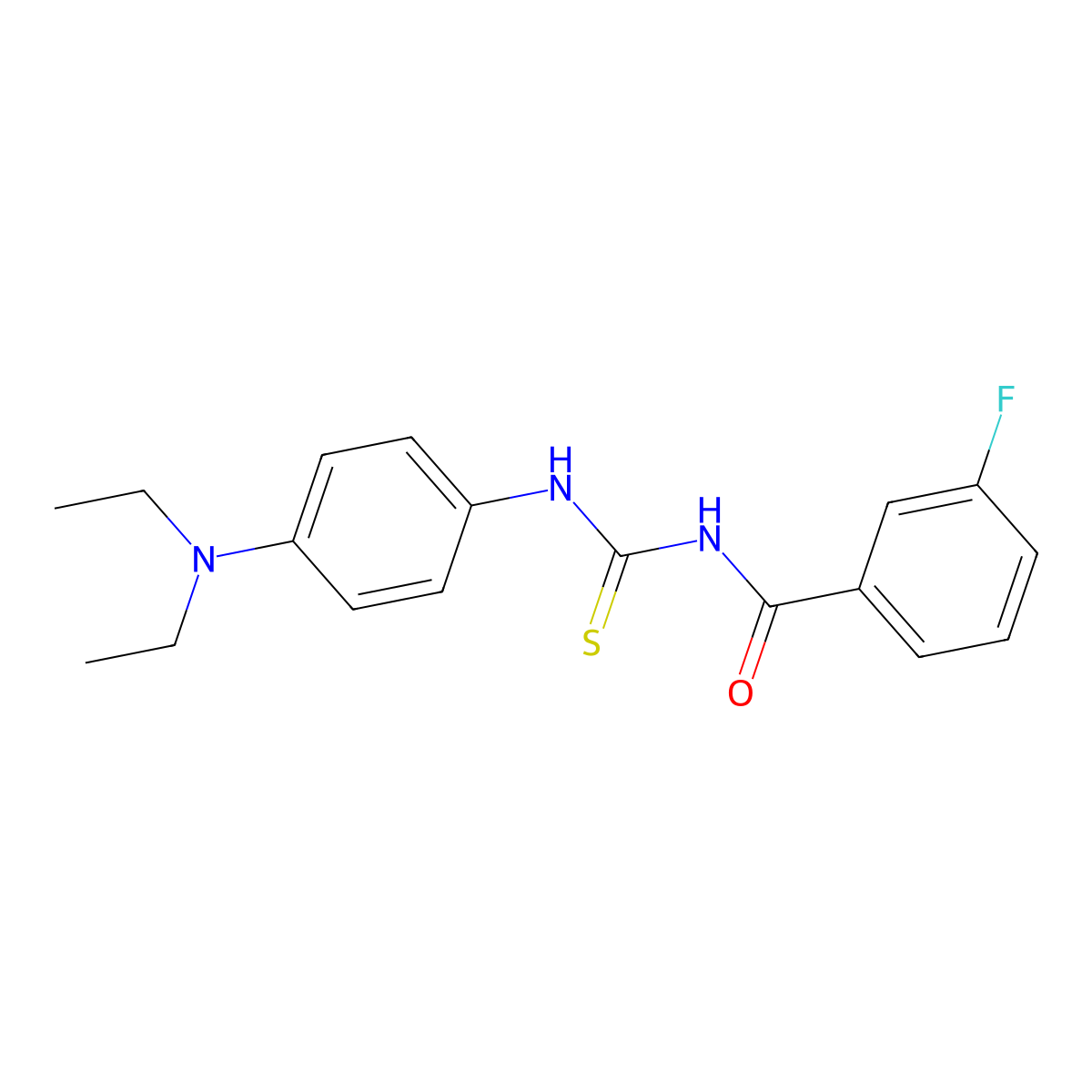 N-{[4-(diethylamino)phenyl]carbamothioyl}-3-fluorobenzamide molecular structure, CAS 355428-67-0