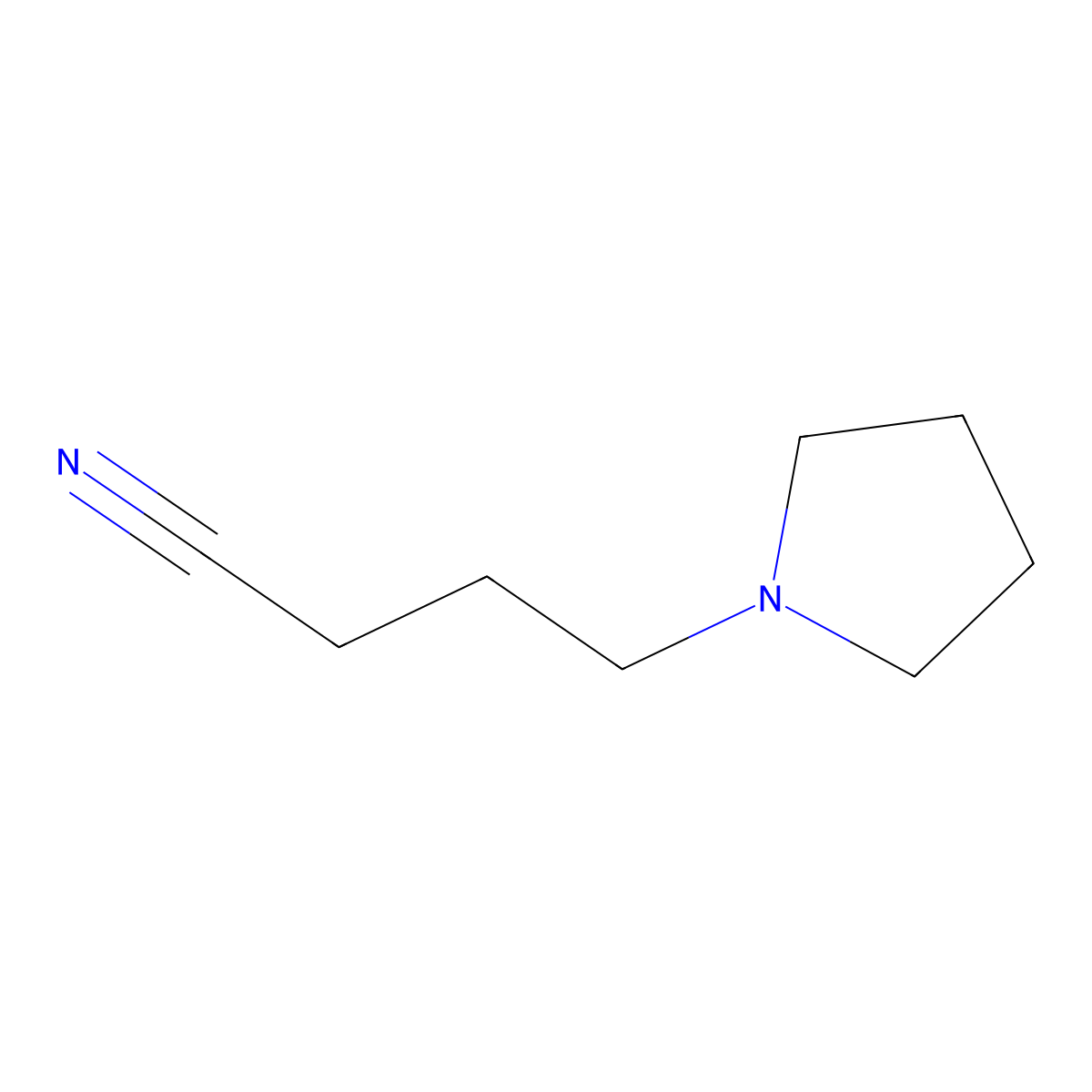 4-Pyrrolidin-1-ylbutyronitrile molecular structure, CAS 35543-25-0