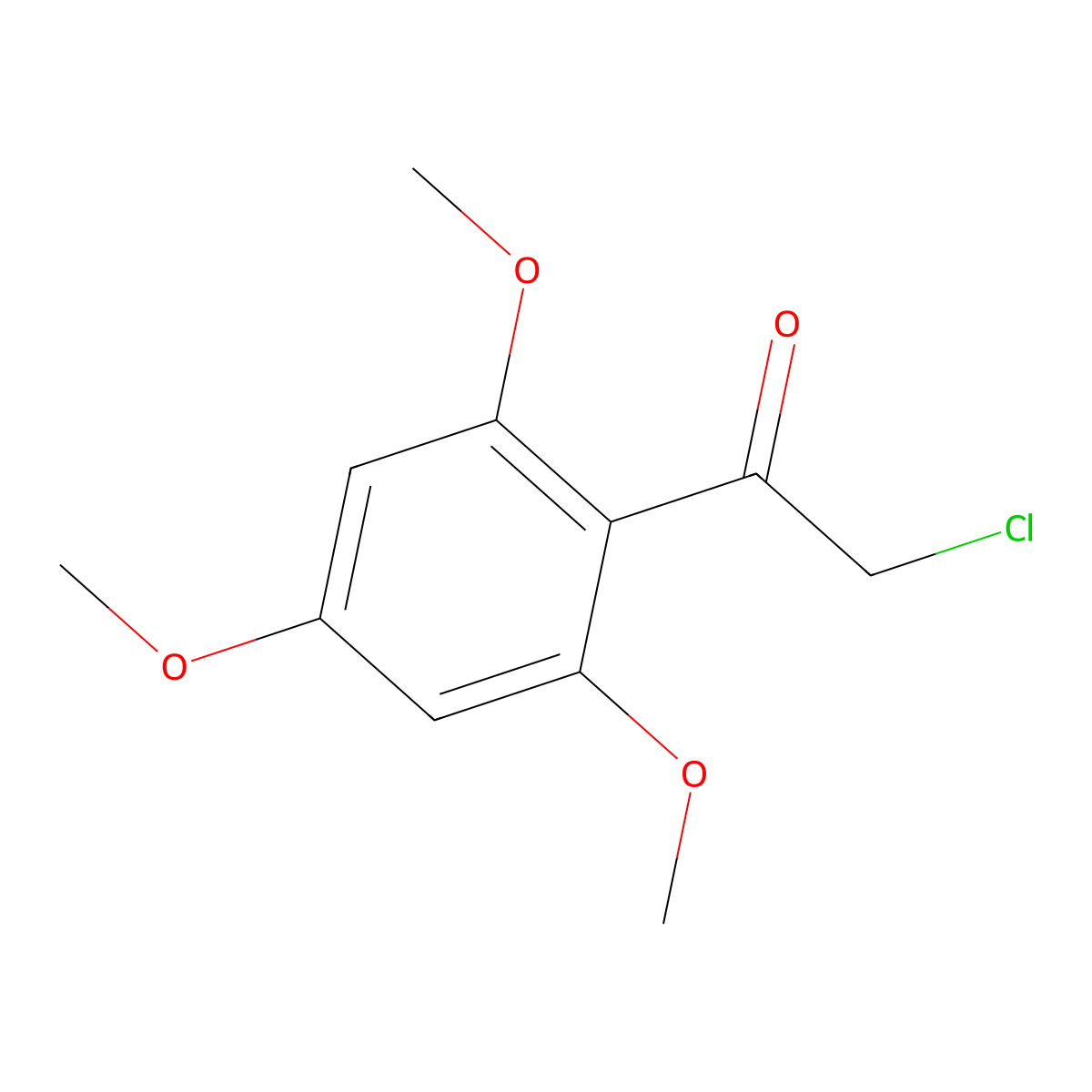 2-Chloro-1-(2,4,6-trimethoxyphenyl)ethanone molecular structure, CAS 35543-30-7
